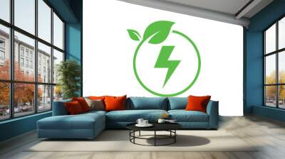 Green energy logo Wall mural