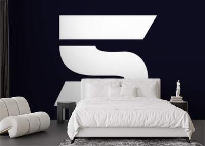 Letter S logo with simple idea design Wall mural