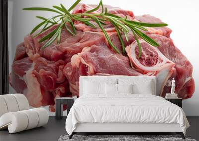 Raw meat isolated on transparent background. PNG Wall mural