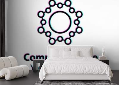 Abstract logo design, circle vector logo design Wall mural