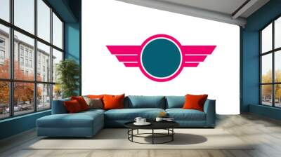 shield with wing logo design, use this design for your business Wall mural