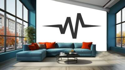 Wave sound vector logo design Wall mural