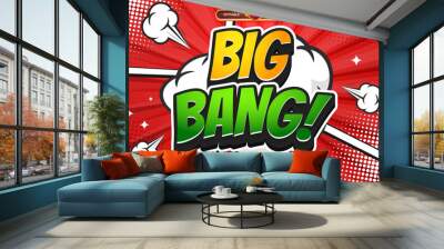 Big Bang Comic adventure editable text effect logo template Wall mural