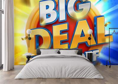 Big Deal Promo bold 3d editable text effect Wall mural