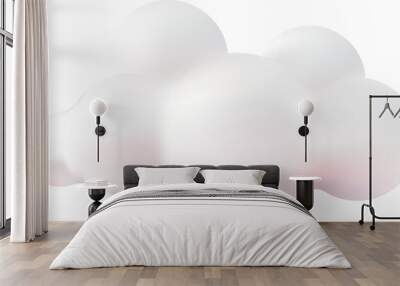 cute cloud cartoon 3d Wall mural