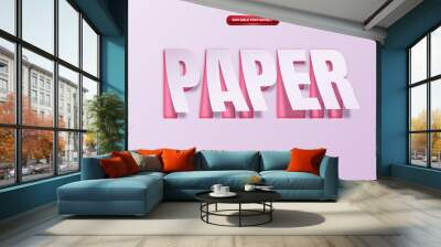 cutout paper note Editable text Effect Style Wall mural