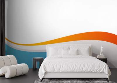 modern header and footer with wave flow gradient Wall mural