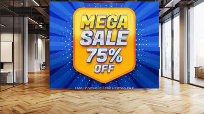 Modern mega sale 3d editable text effect Wall mural