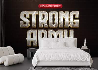 Strong army 3d editable text effect Wall mural