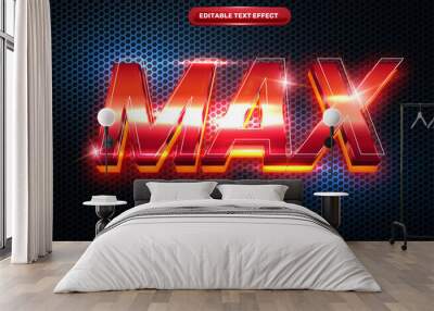 super max speed glow metal steel cinematic 3d editable text effect Wall mural