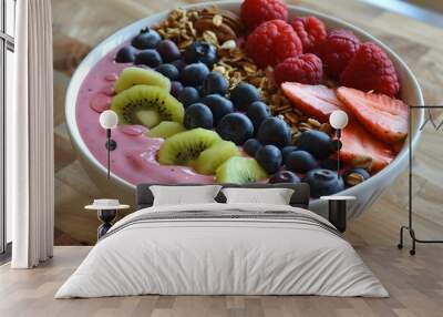 Delicious and Healthy Fruit Smoothie Bowl Wall mural