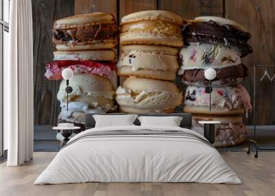 Delicious Ice Cream Sandwiches Wall mural