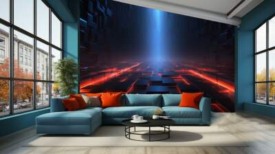 Sleek modern digital theme for design Wall mural