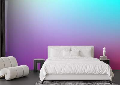 abstract purple and turquoise color gradation with smooth transition for background, cover, website design and other purposes. Wall mural