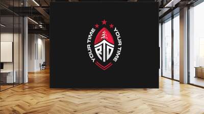 American football logo, logo inspiration for your business. Wall mural