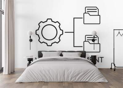 data management icon , technology icon Wall mural