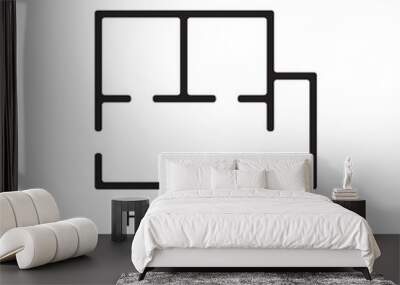 floorplan icon , architect icon vector Wall mural