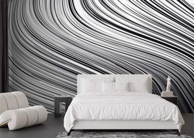 gray color line wave as dynamic abstract vector background or logo or icon. Wall mural