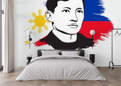 Happy Rizal Day greeting card. vector illustration for greeting card, .poster and banner Wall mural