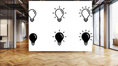 Light Bulb icon set, Idea icon symbol vector Wall mural