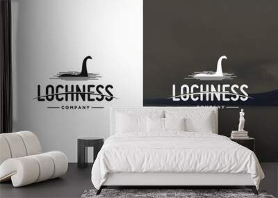 loch ness logo design inspiration. Wall mural