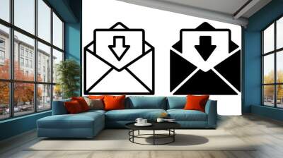 Mail icon vector. E-mail symbol vector Wall mural