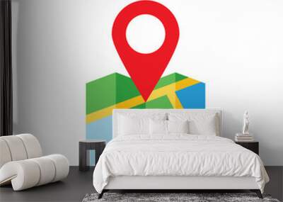 map icon , pin icon vector Wall mural