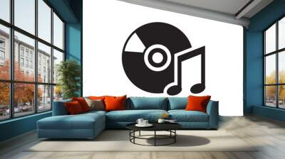 music cd icon , disk icon Wall mural