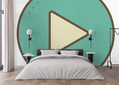 play button illustration Wall mural