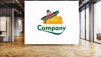 taco logo, shop logo, taco bar logo, reference logo for your business Wall mural