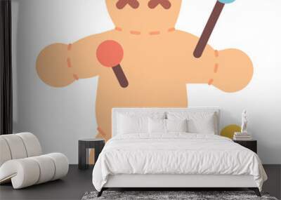 voodoo doll illustration Wall mural