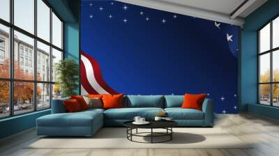 American theme background vector illustration suitable for annual celebrations Wall mural