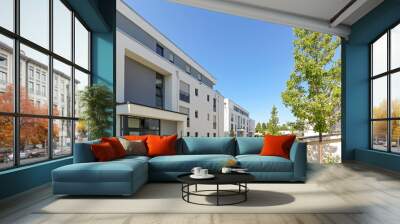 Housing estate with modern residential buildings in the city Wall mural