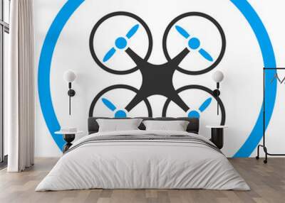 Nanocopter Flat Icon Wall mural