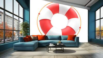 3d rendering life buoy Summer Tour beach Illustration of  travel icon
 Wall mural