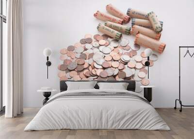 american coin rolls Wall mural