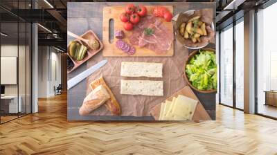 cooking italian sandwich Wall mural