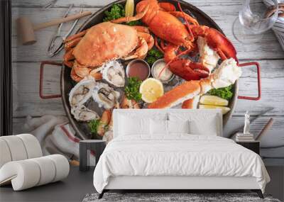 gorgeous seafood platter image Wall mural