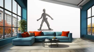 A toy soldier isolated over white background Wall mural