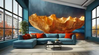 Abstract gold shape Wall mural