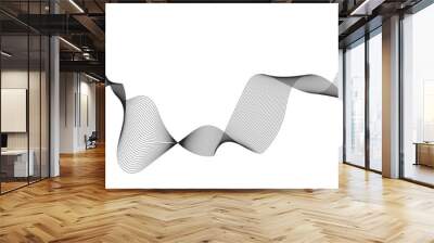 Abstract grey smooth element swoosh speed wave modern stream background. Abstract wave line for banner, wallpaper background with wave design. Abstract business wave curve lines background. Wall mural