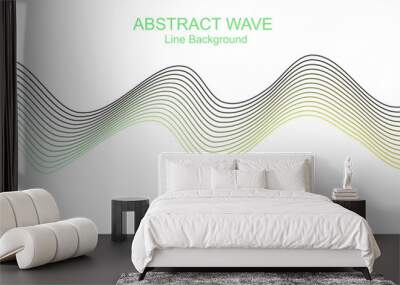 Abstract modern colorful wavy stylized line background .blending gradient colors It used for Web, Mobile Applications, Desktop background, Wallpaper, Business banner, poster. It make using blend tool. Wall mural