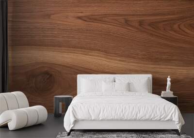 Brown walnut wood grain texture with beautiful natural grain pattern. Wall mural