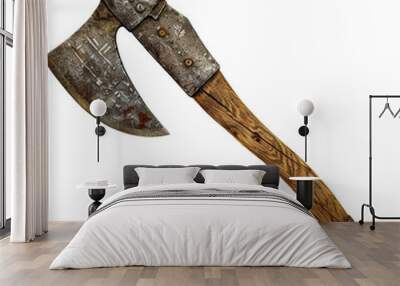 axe isolated on white Wall mural