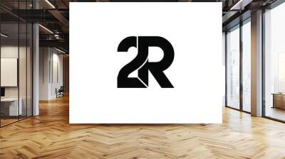 2r letter original monogram logo design Wall mural