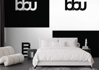 bbu letter original monogram logo design Wall mural