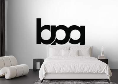 bpg letter original monogram logo design Wall mural