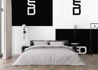 csd letter original monogram logo design Wall mural