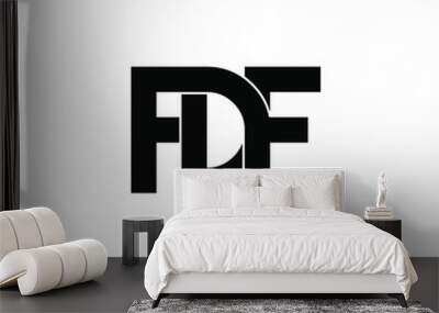 fdf letter original monogram logo design Wall mural