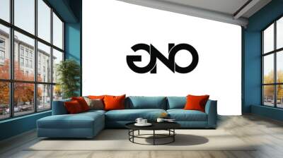 gno letter initial monogram logo design Wall mural